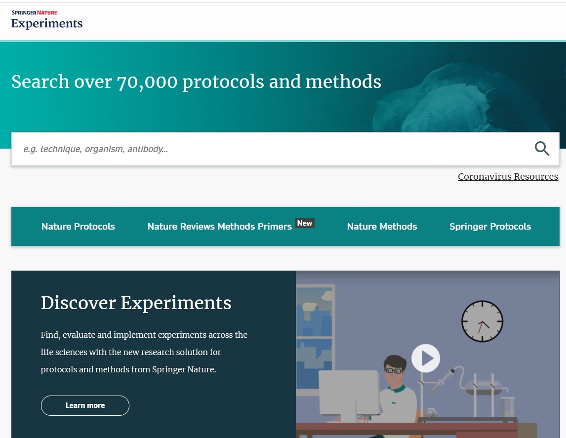 Springer Nature Experiments Webinar