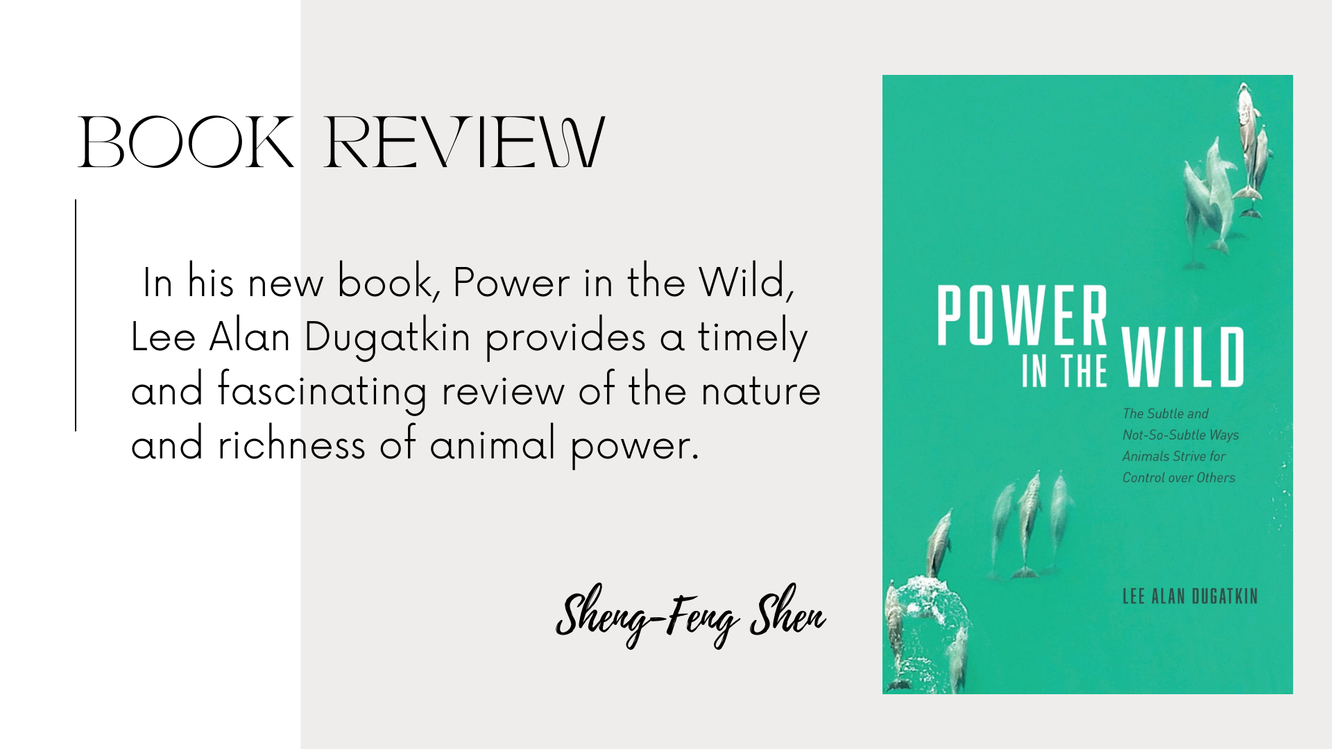 Book Recommendation: Power in the Wild