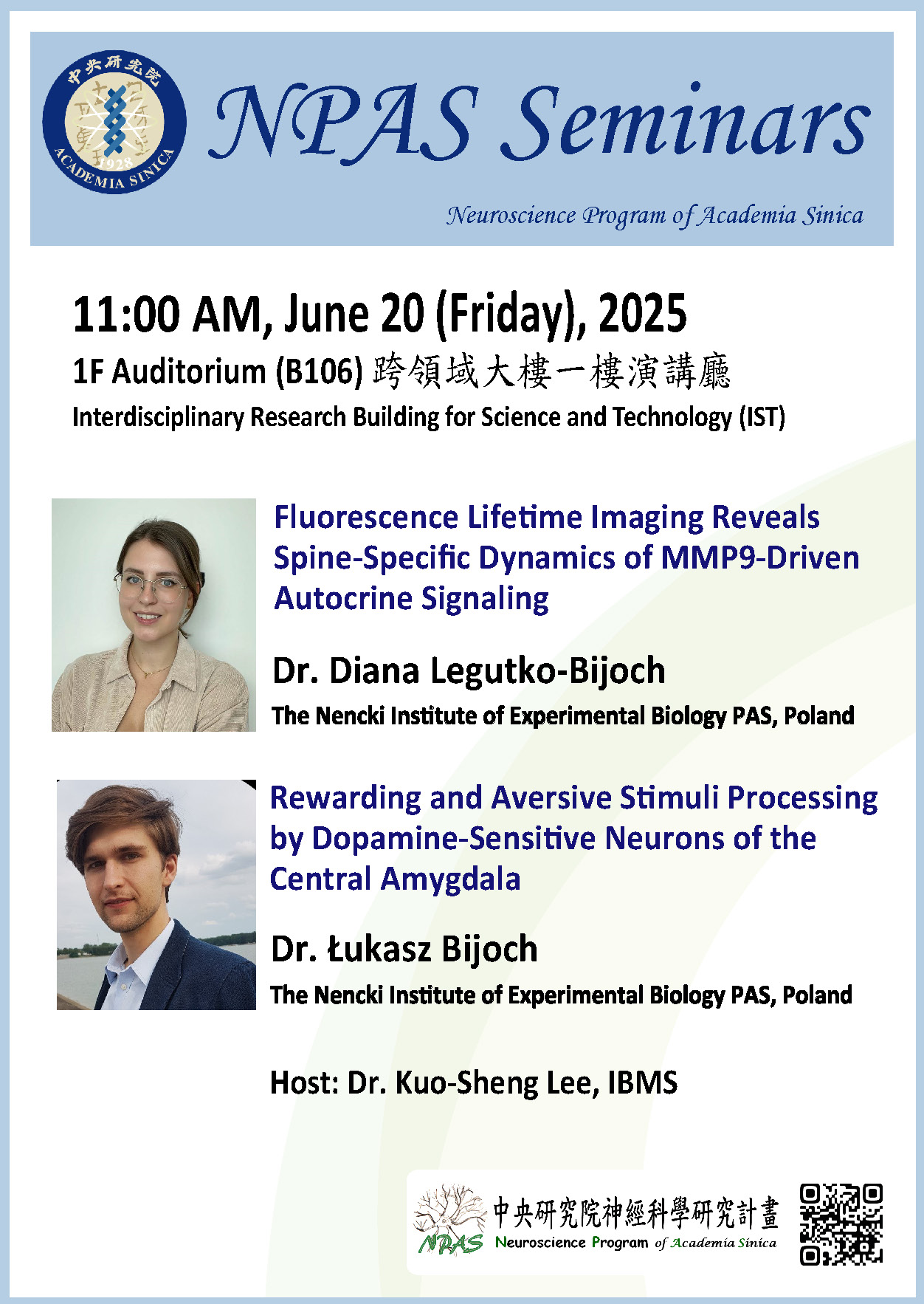 6/20 [NPAS Seminars] Dr. Diana Legutko-Bijoch & Dr. Łukasz Bijoch