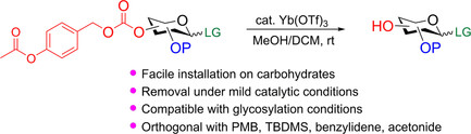 Insight on p-Acetoxybenzyl Carbonate as an Orthogonal Hydroxyl Protecting Group in Oligosaccharide Synthesis