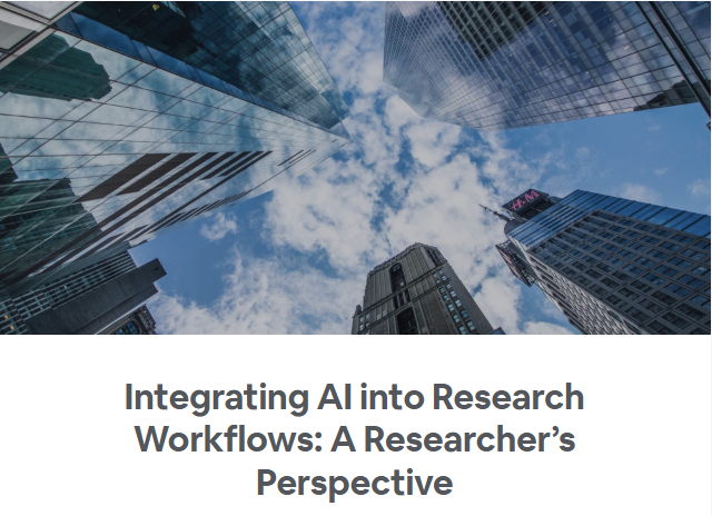 歡迎報名11/12線上講座：從研究者角度看 AI 如何融入研究流程