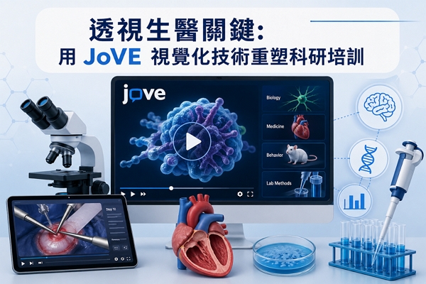 歡迎報名《透視生醫關鍵：用JoVE視覺化技術重塑科研培訓》(In Bilingual) 茶聚分享