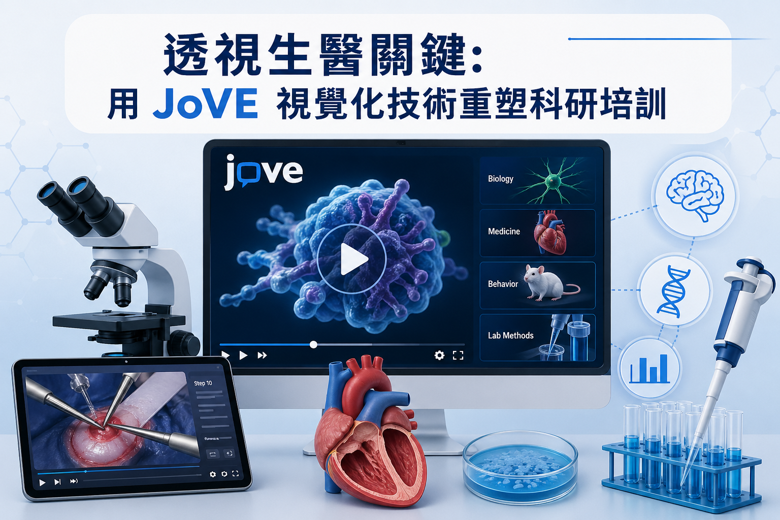 歡迎報名5/28講座-透視生醫關鍵：用JoVE視覺化技術重塑科研培訓-茶聚分享(限院內生命組同仁)(In Bilingual)(實體講座) 圖片